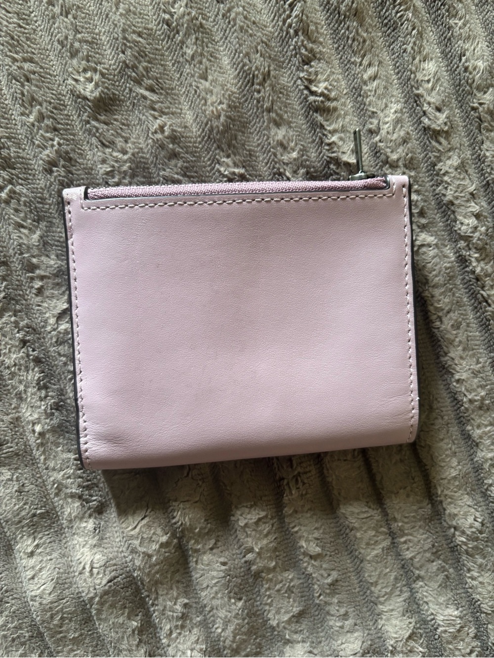 Coach Lilac Zip Card Wallet with Metal 'C' Accent - Picture 2 of 4